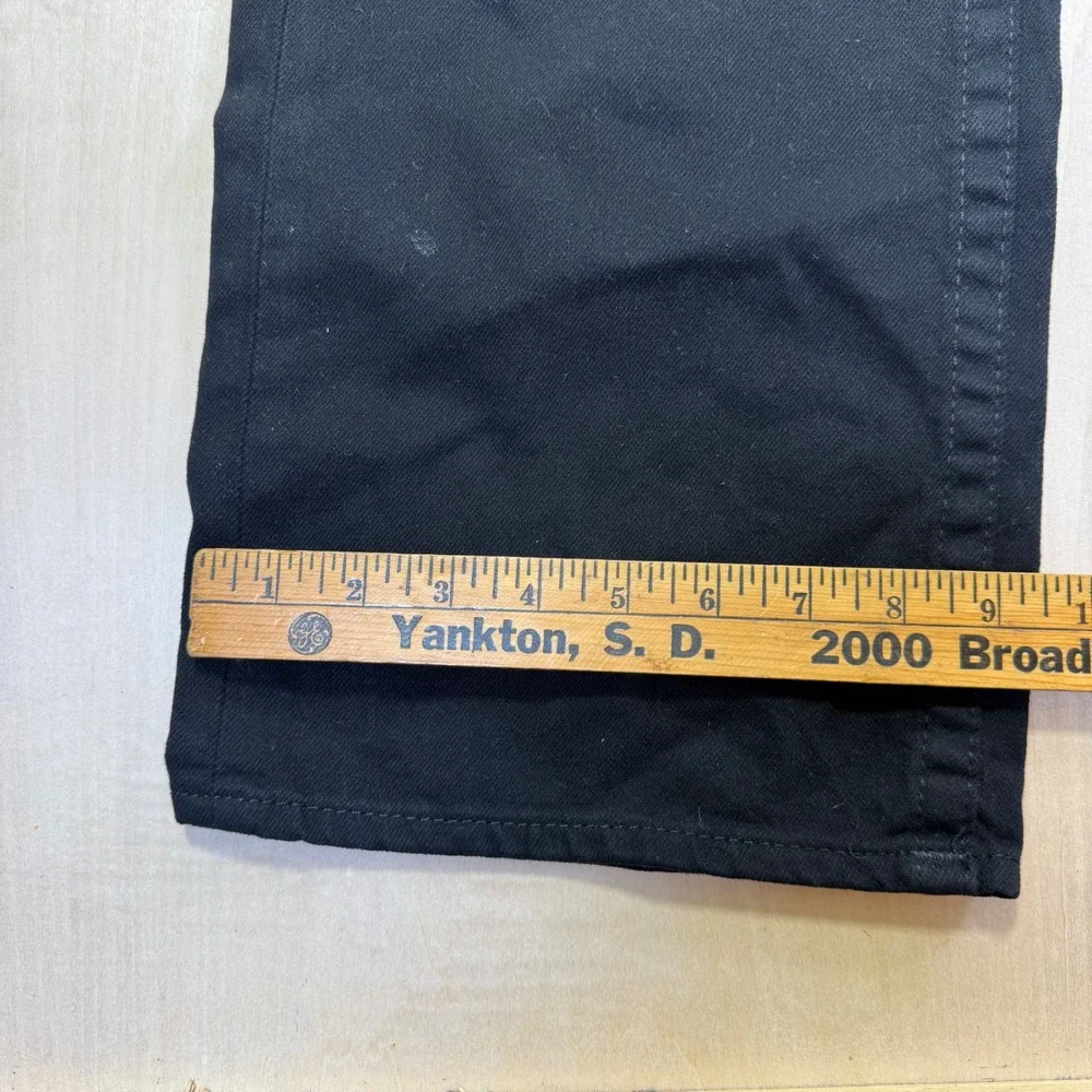 True Religion Black Ricky Straight Jeans Mens‎ Size 36x34 Flap Pockets